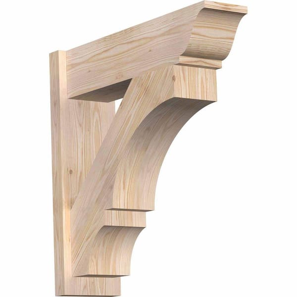 Ekena Millwork 8 in. x 28 in. x 28 in. Balboa Traditional Smooth Douglas Fir Outlooker
