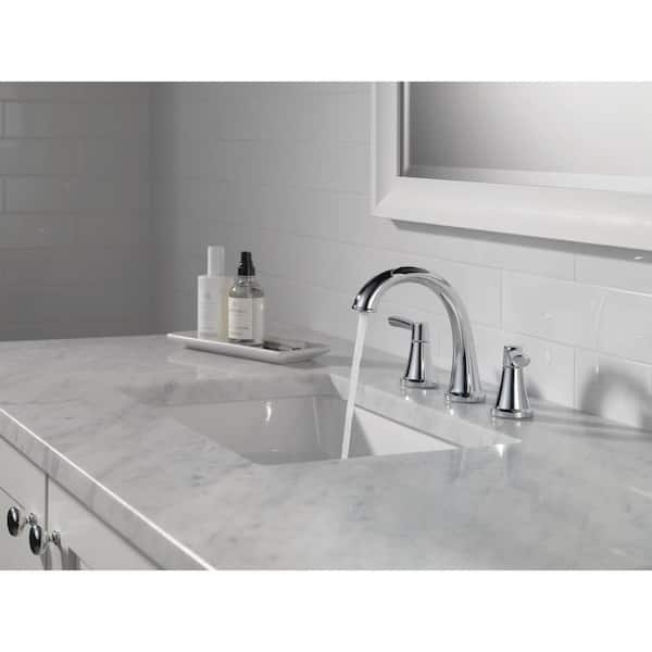Casara 8 in. Widespread Double Handle Bathroom Faucet in Polished Chrome