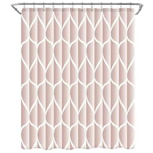 Waterproof 72 in. W x 72 in. L Quick-Drying Polyester Shower Curtain in Rosewater Pink