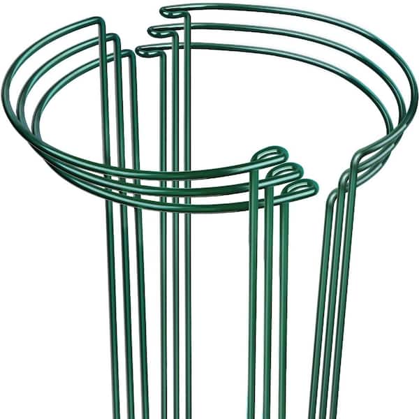 6 Pack Heavy Duty Plant Support Stakes – 9.8x15.7 Inch Metal Cage for Peony, Tomato, Hydrangea, Indoor Outdoor Garden