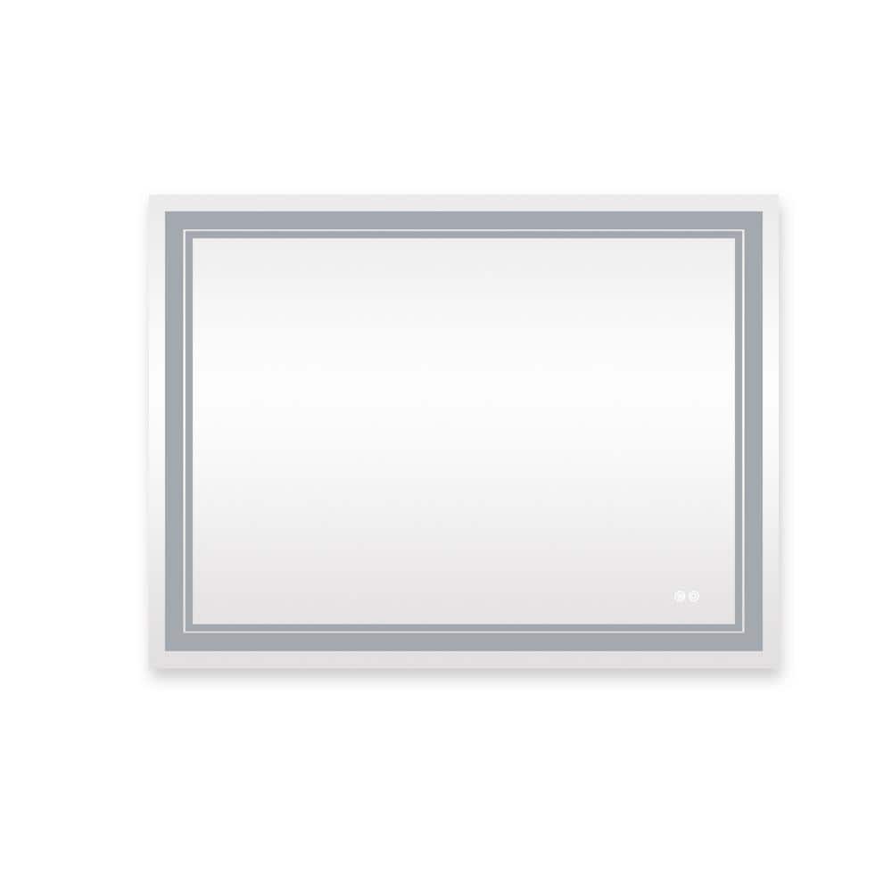 48 in. W x 36 in. H Rectangular Framed LED Wall Mount Bathroom Vanity Mirror with Anti-Fog Memory Tri-Color Dimmable price history on PriceWatchPro