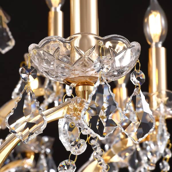 WDETR 25-Light Large Gold LuxuryModern Maria Theresa Crystal