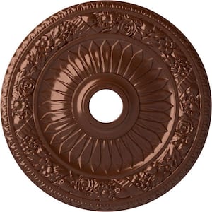 1-1/8 in. x 23-5/8 in. x 23-5/8 in. Polyurethane Bellona Ceiling Medallion, Copper Penny
