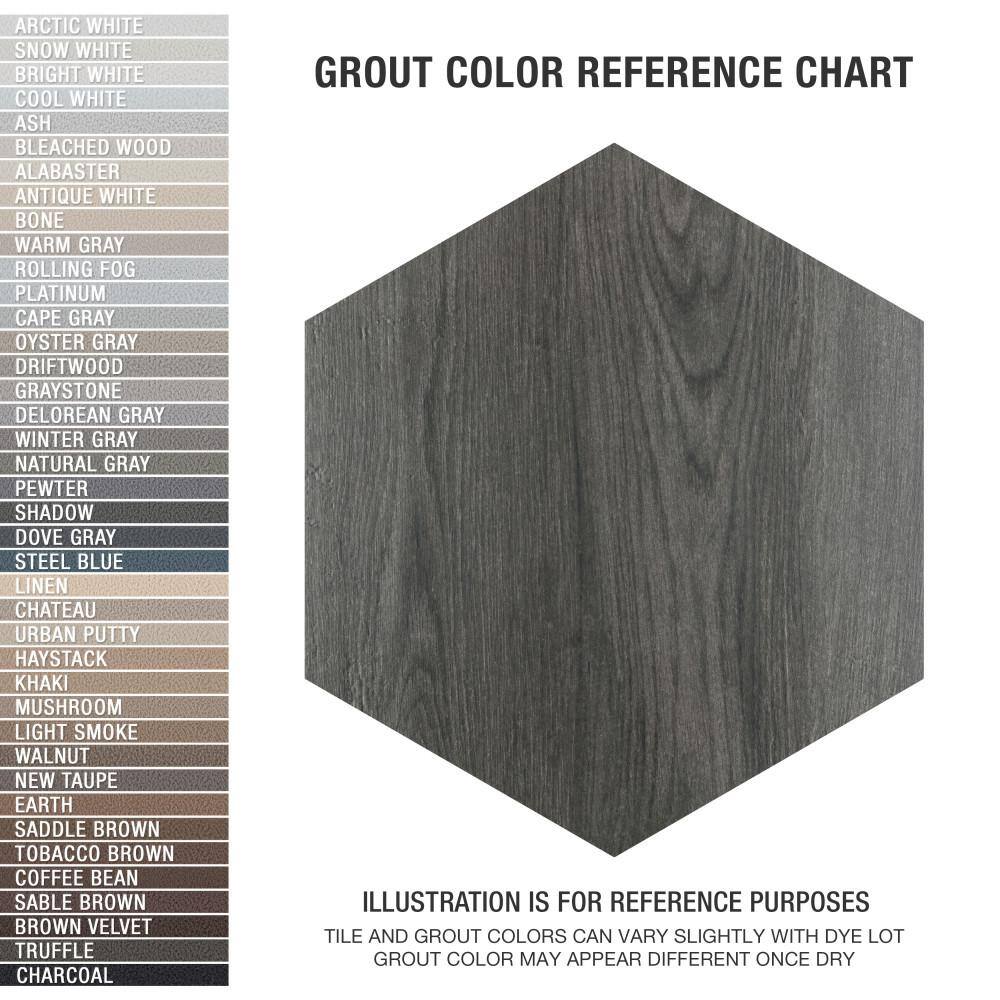 Natura Hex Nero 14" x 16.25" Porcelain Wood Look Tile