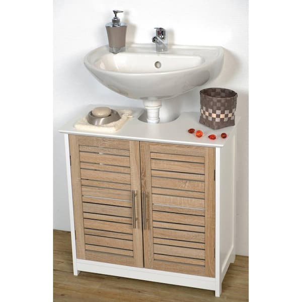 Freestanding Bath Vanity Cabinet Only, Pedestal Under Sink Vanity Cabinet