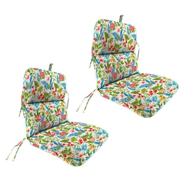 45 in. L x 22 in. W x 5 in. T Rectangular Outdoor Dining Chair Cushion in Carena Multi (2-Pack)
