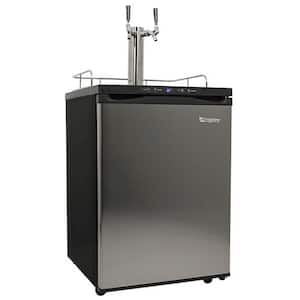 Double Tap 24 in. Full Size Beer Keg Dispenser with Digital Display in Stainless Steel