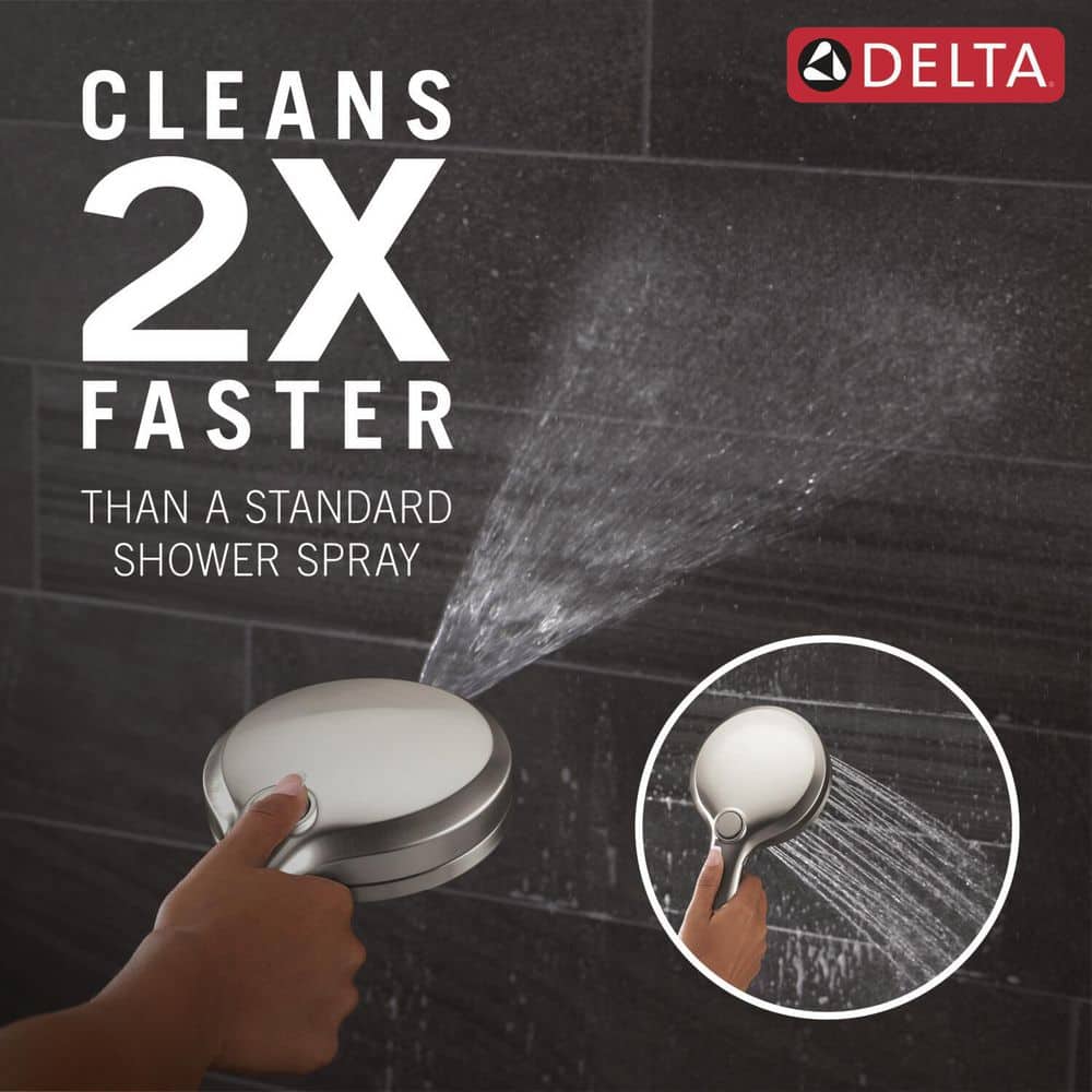 In2ition w/ Cleaning Spray 6-Spray Dual Wall Mount Fixed and Handheld Shower Head 1.75 GPM in Spotshield Brushed Nickel