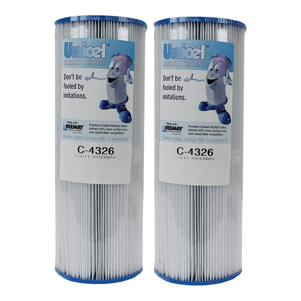 Unicel 4.94 in. Dia 25 sq. ft. Pool Replacement Filter Cartridge (2