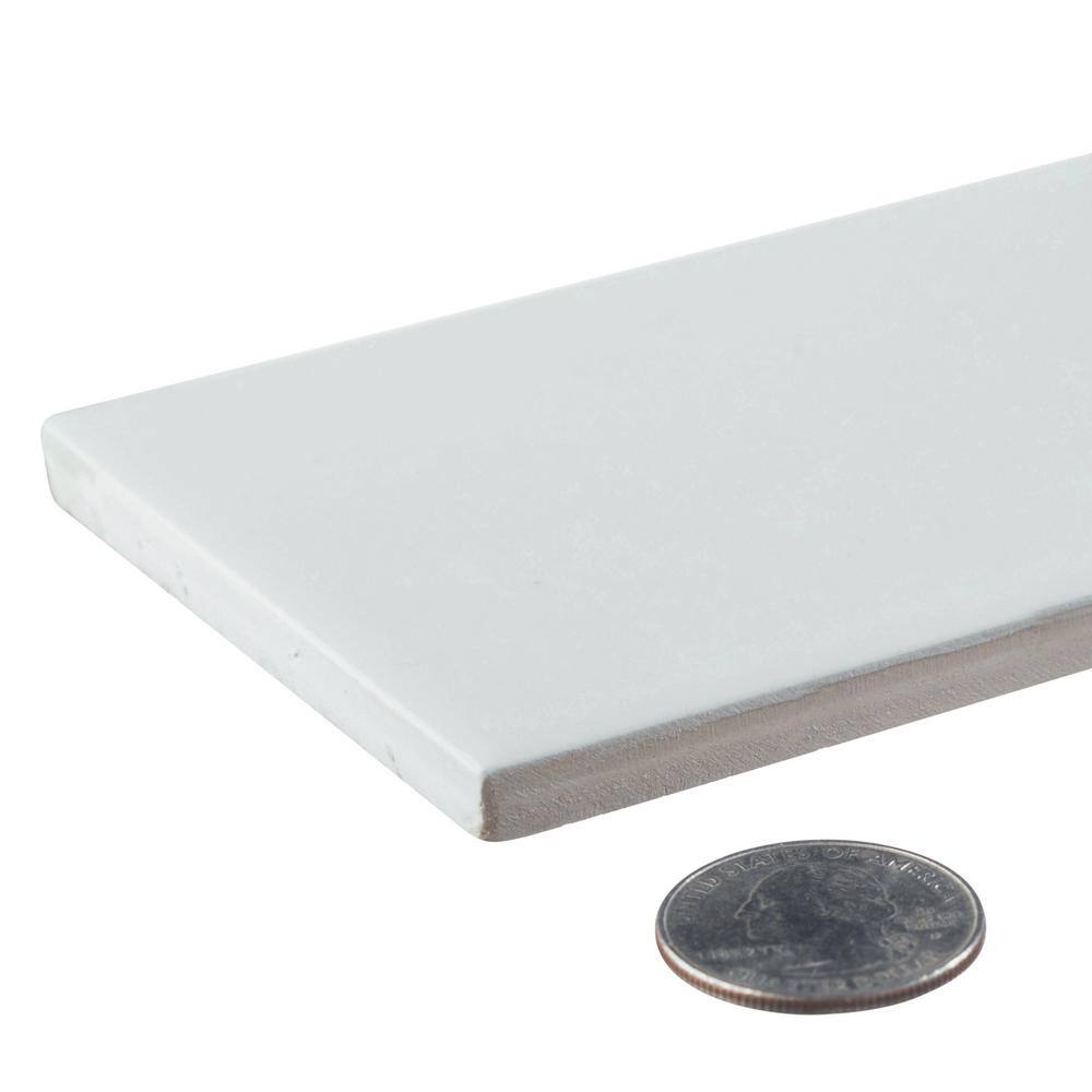 Galor-Nayim 3" x 12" Glossy White Ceramic Subway Tile