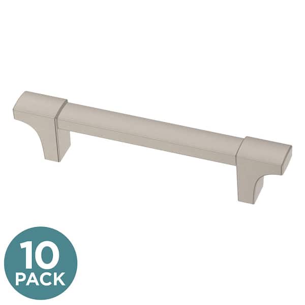 Liberty 10-Pack Modern Track 3-3/4 in. (96 mm) Modern Satin Nickel Cabinet Pulls
