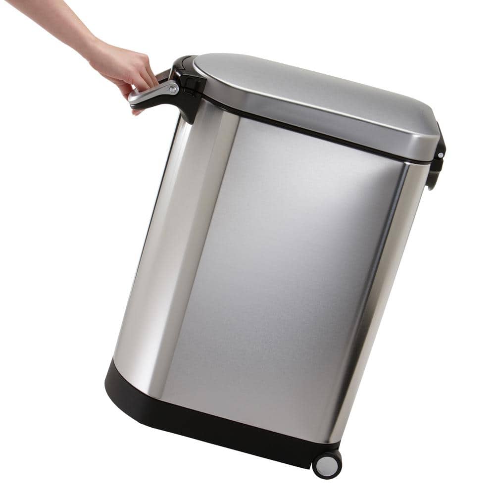 Medium Brushed Stainless Steel Airtight Pet Food Storage Container