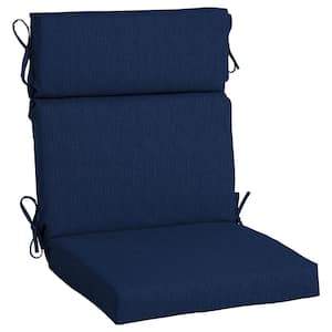 21.5 x 44 Sunbrella Spectrum Indigo High Back Outdoor Dining Chair Cushion