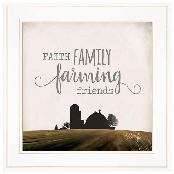 HomeRoots Charlie Faith Family Farming Friends 1-Piece Framed Wall Art 15 in. x 15 in.