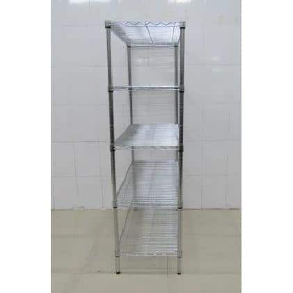 Rubbermaid 800 lb Capacity 4 Shelf Wire Shelving - Starter Unit 50 W x 18 Deep x 67-5/32 H, Chrome FG9G8000CHRM - 52640406