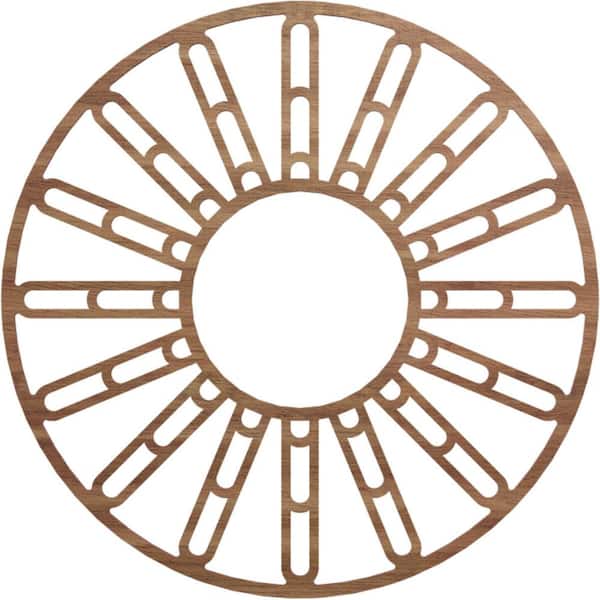 Ekena Millwork 0.25 in. x 32 in. x 32 in. Wood (Walnut) Medallion Moulding