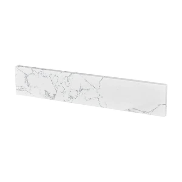 21.25 in. W Engineered Stone Vanity Sidesplash in White