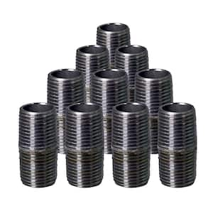 1/8 in. x 2-1/2 in. Black Steel Pipe Nipple Fitting (Pack of 10)