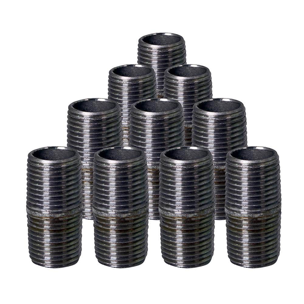 1/8 in. x 2-1/2 in. Black Steel Pipe Nipple Fitting (Pack of 10) price history on PriceWatchPro