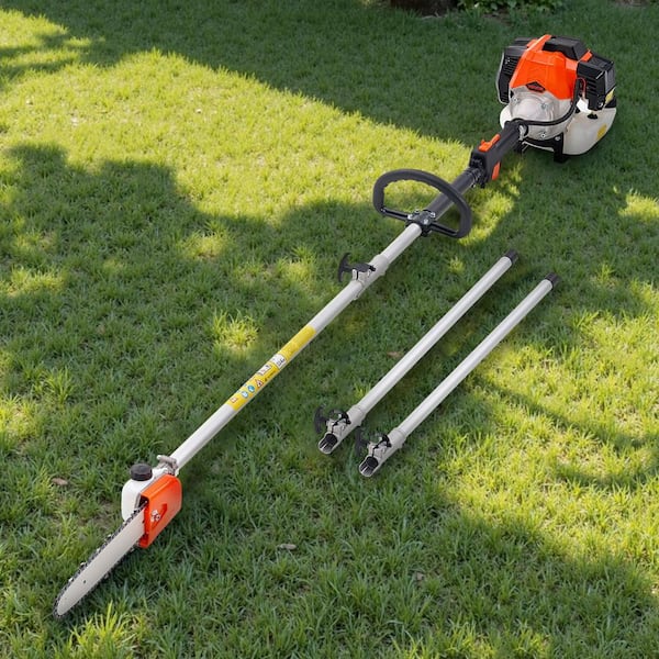 Gas Pole Saw, 43CC 2 Stroke Gas Powered Pole Saws with 10 in. Cutting Bar, with 30 fl. oz. Fuel Tank, 6.8 to 11.7 ft.