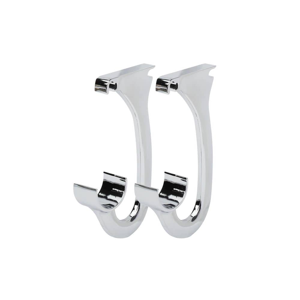 Genevieve Chrome 1-Tier Metal Closet Organization Closet Rod Support Bracke