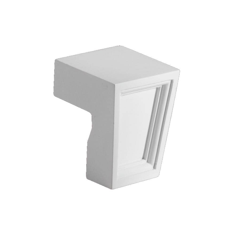 2- 3/4 in. x 3-1/8 in. x 2-7/16 in. Polyurethane Keystone for Brick Mould and Louvers/Trim -  Fypon, KWM180M