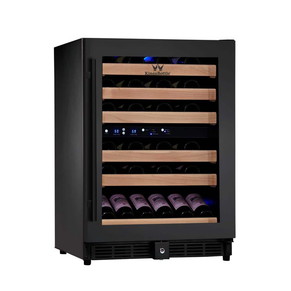 KingsBottle Dual Zone 23.42 In. 46-Bottle Convertible Wine Cooler KBU ...