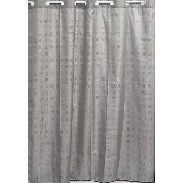 71 In L X 79 H 180 Cm 200, Gray Hookless Shower Curtain