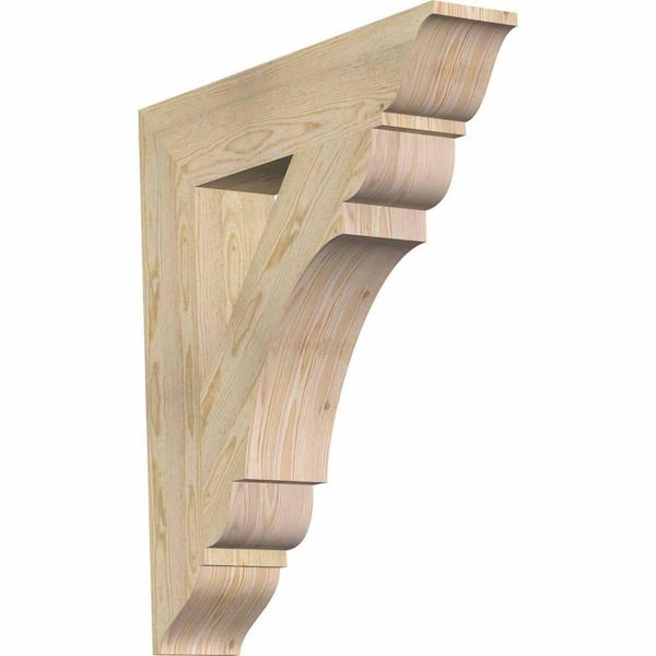 Ekena Millwork 6 in. x 34 in. x 30 in. Douglas Fir Olympic Traditional Rough Sawn Bracket