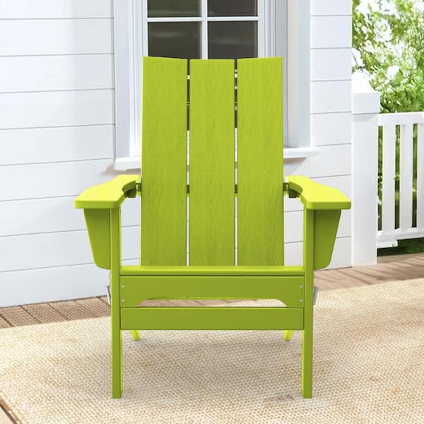 Apple Green Classic Folding HDPE Plastic Adirondack Chair 1 Pack