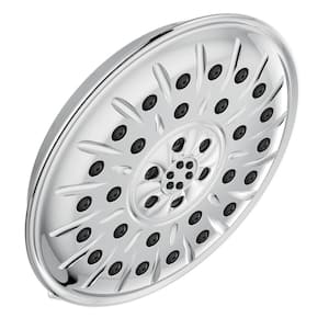 4-Spray Patterns 1.75 GPM 8.25 in. Wall Mount Fixed Shower Head with H2Okinetic in Lumicoat Chrome