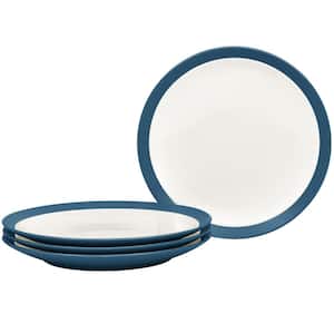 Colorwave Blue 11 in. (Blue) Stoneware Curve Dinner Plates, (Set of 4)