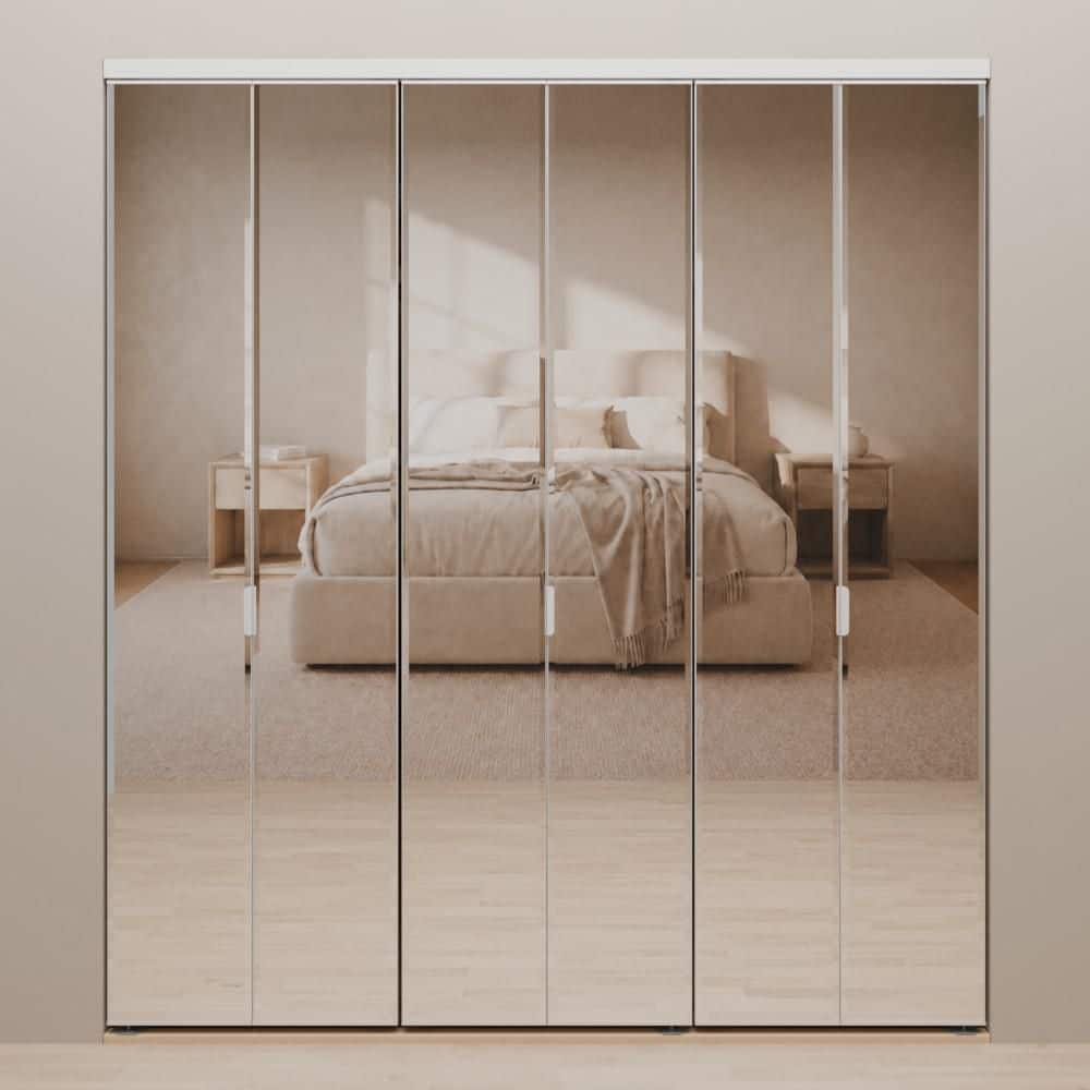 Impact Plus 90 in. x 80 in. Beveled Edge Mirror Solid Core MDF