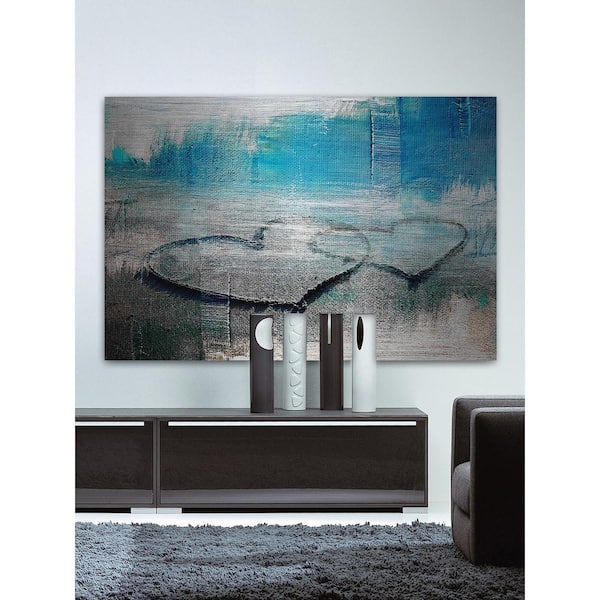 PARVEZ MICHEL INC 16 in. H x 24 in. W "Hearts Connected" by Parvez Taj Printed Brushed Aluminum Wall Art