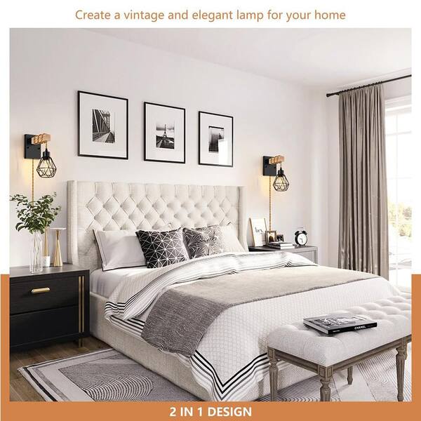 5.12 in. 2 light Brown Modern Industrial Smart Home Enabled Wall
