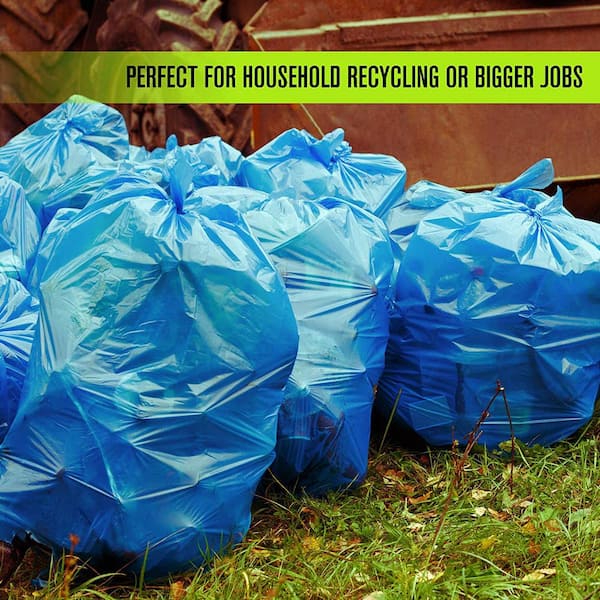 Aluf Plastics 65 Gallon Trash Bags Heavy Duty - Huge 50 Pack - 1.5 Mil - 50 x 