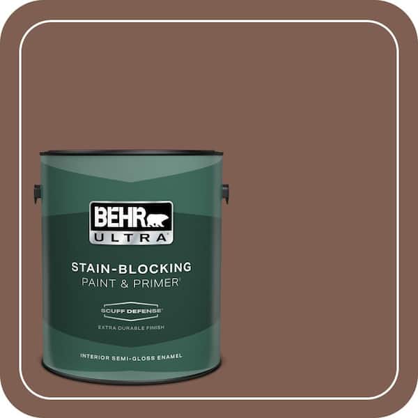BEHR ULTRA 1 gal. #N160-6 Spanish Chestnut Extra Durable Semi-Gloss Enamel Interior Paint & Primer