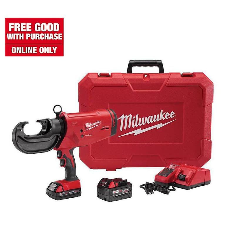 M18 18V Lithium-Ion Cordless FORCE LOGIC 750 MCM Crimper W/(2) Batteries, Charger, Hard Case