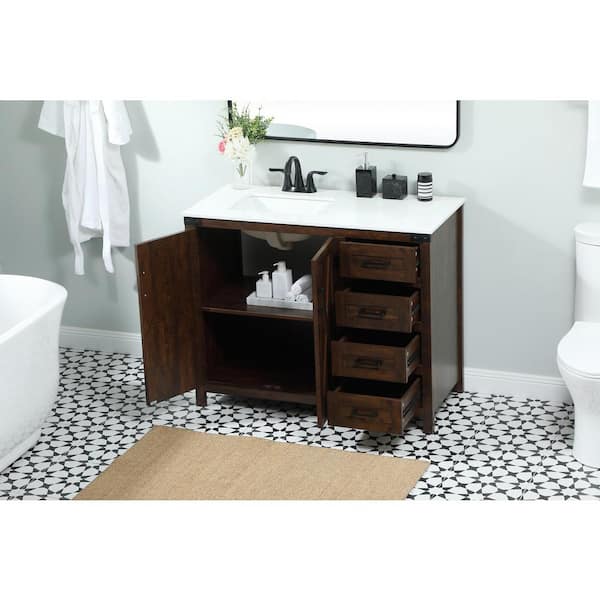 Timeless Home 42 in. W x 19 in. D x 34 in. H Bath Vanity in
