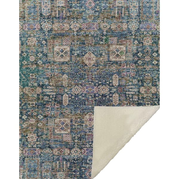 Premium Machine Washable ASB637 Green 50 in. x 70 in. Sherpa Throw Blanket