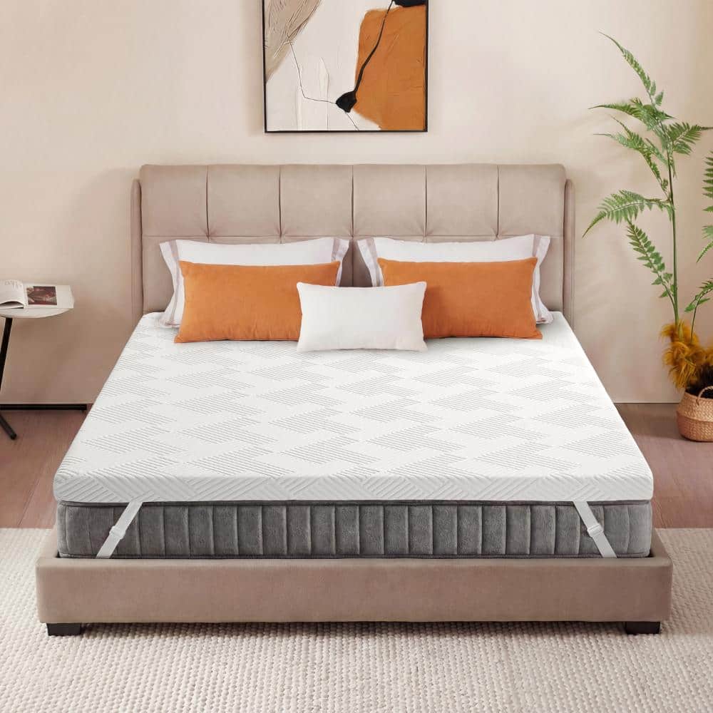 4 Inch Queen Gel Memory Foam Mattress Topper Twin,Cooling with Removable & Washable Bamboo Cover,Extra Firm price history on PriceWatchPro