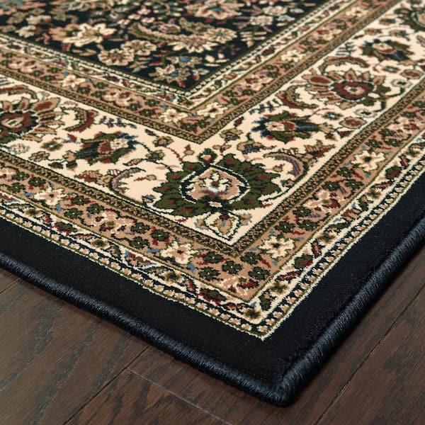 Westminster Black 2 ft. x 8 ft. Runner Rug