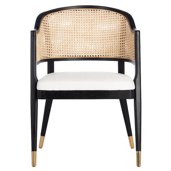 SAFAVIEH Rogue Black/Natural 19 in. Wood Dining Chair