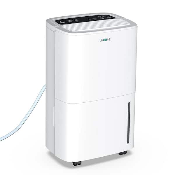Edendirect 150 pt. 7,000 sq. ft. Dehumidifier in. White with Pump, Drain Hose, Auto Defrost