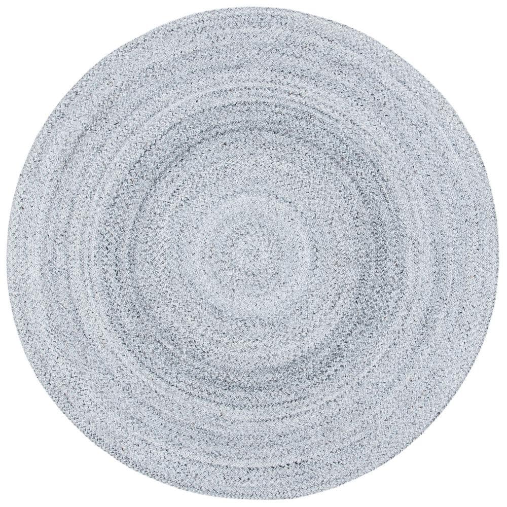 Braided Silver 8 ft. x 8 ft. Gradient Solid Color Round Area Rug price history on PriceWatchPro