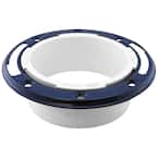 7 in. O.D. Plumbfit PVC Closet (Toilet) Flange with Metal Ring Less Knockout, Fits Over 4 in. Schedule 40 DWV Pipe