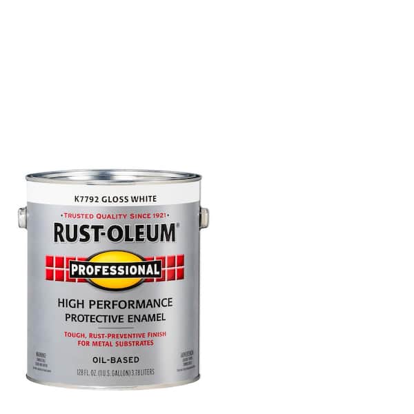 Rust-Oleum Professional 1 gal. High Performance Protective Enamel Gloss White Oil-Based Interior/Exterior Paint (2-Pack)