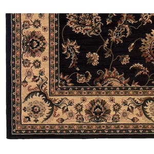Alyssa Black/Ivory 8 ft. x 8 ft. Square Traditional Area Rug