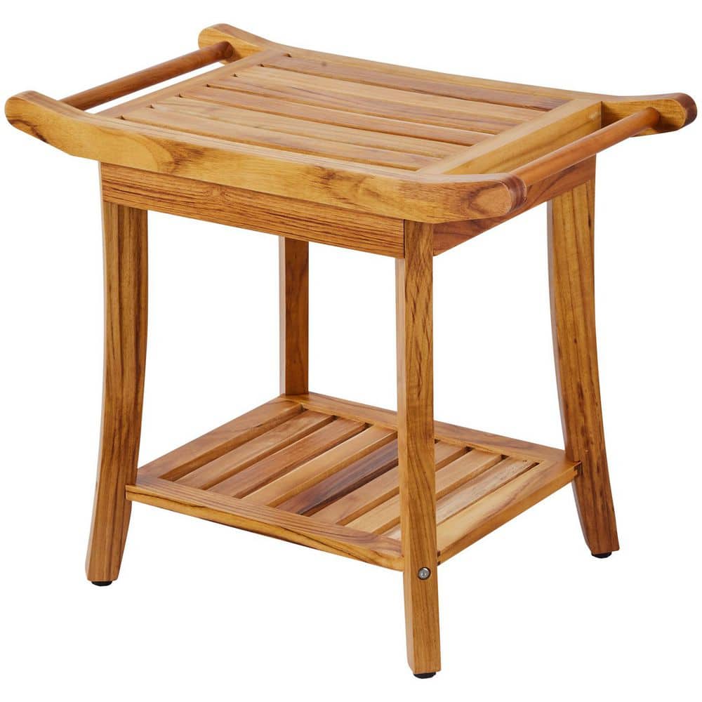 Teak Shower Bench,Non-Electric Bidet Seat for Bathroom, Square Shape Toilets with Waterproof in Natural Teak 2025 update price history on PriceWatchPro