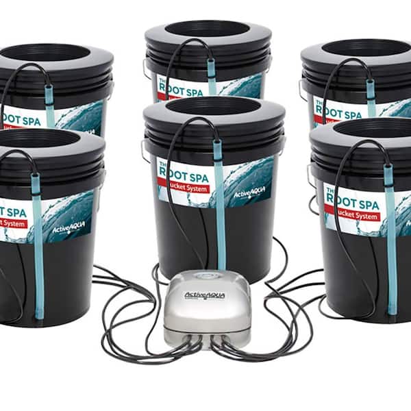 Active Aqua Root Spa 5-Gallon 8-Bucket Deep Water Culture System 2 Pack 